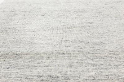 Doris Leslie Blau Collection Solid Light Gray Bauer Handmade Wool Rug III