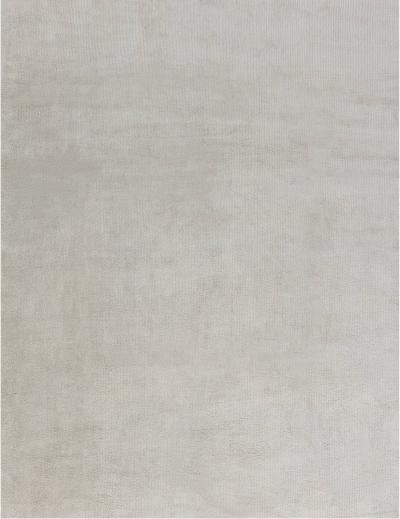 Doris Leslie Blau Collection Striped Beige Handmade Wool Silk Custom Rug