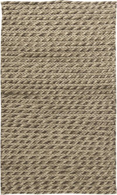Doris Leslie Blau Collection Striped Beige Sylvan Handmade Wool Rug