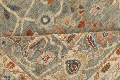 Doris Leslie Blau Collection Sultanabad Inspired Beige Blue Brown Pink Rug