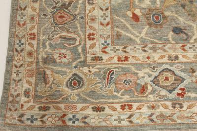 Doris Leslie Blau Collection Sultanabad Inspired Beige Blue Brown Pink Rug