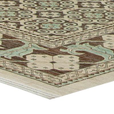 Doris Leslie Blau Collection Tabriz Style Brown and Beige Handmade Wool Rug
