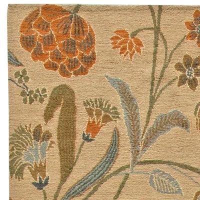Doris Leslie Blau Collection Tibetan European Inspired Floral Handmade Wool Rug