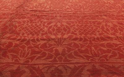 Doris Leslie Blau Collection Tibetan Red Floral Design Handmade Wool Rug