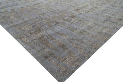 Doris Leslie Blau Collection Tibetan Shadows Mauve Brown Silk Wool Modern Rug