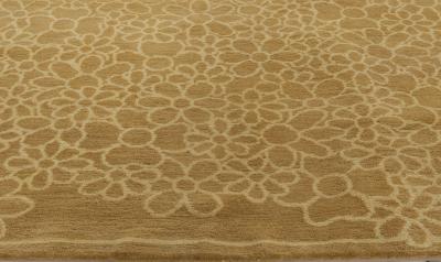Doris Leslie Blau Collection Tibetan Yellow Green Handmade Silk and Wool Rug