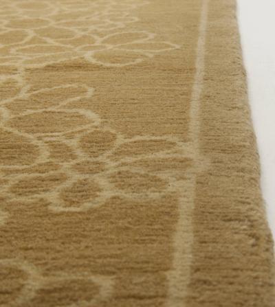 Doris Leslie Blau Collection Tibetan Yellow Green Handmade Silk and Wool Rug