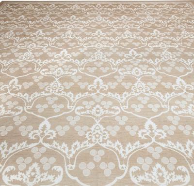 Doris Leslie Blau Collection Traditional European Inspired Beige White Wool Rug