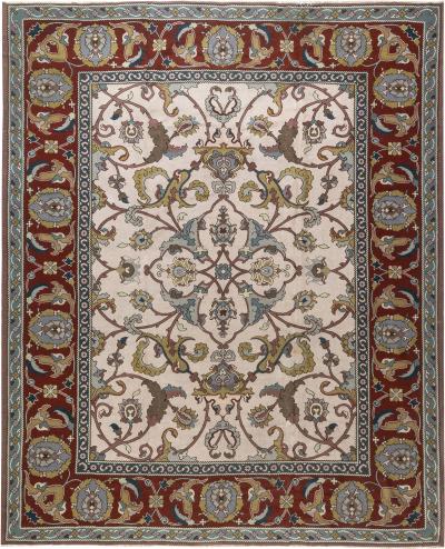 Doris Leslie Blau Collection Traditional Floral Design Flat Weave Wool Rug