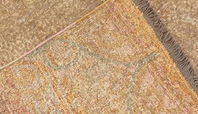 Doris Leslie Blau Collection Traditional Inspired Blue Pink Purple Knotted Rug