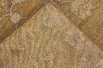 Doris Leslie Blau Collection Traditional Inspired Tabriz Rug in Beige and Brown