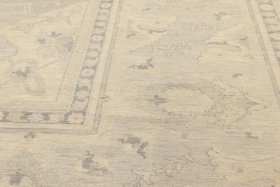 Doris Leslie Blau Collection Traditional Oriental Inspired Beige Gray Wool Rug