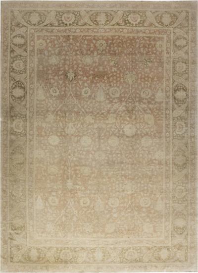 Doris Leslie Blau Collection Traditional Oriental Inspired Beige Wool Rug