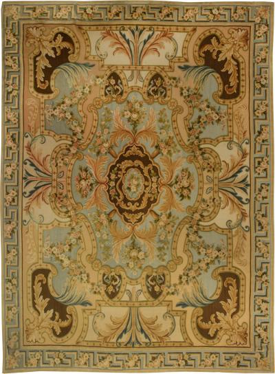 Doris Leslie Blau Collection Traditional Savonnerie Inspired High Low Wool Rug