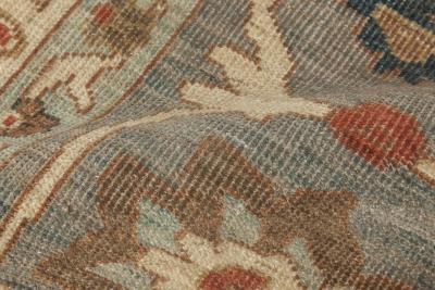 Doris Leslie Blau Collection Traditional Sultanabad Design Blue and Gray Rug