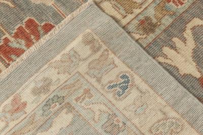 Doris Leslie Blau Collection Traditional Sultanabad Design Blue and Gray Rug