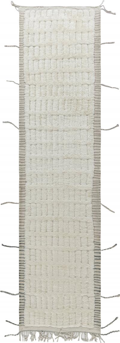 Doris Leslie Blau Collection Tribal Style Moroccan Runner with Kilim and Tassels
