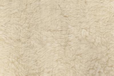 Doris Leslie Blau Collection Tribal Style Moroccan White Handmade Wool Runner