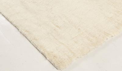 Doris Leslie Blau Collection Tribal Style Moroccan White Handmade Wool Runner