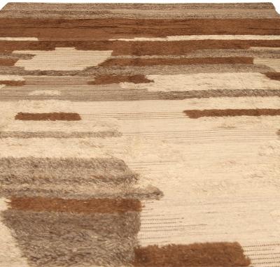 Doris Leslie Blau Collection Tribal Tulu Nadu Style Beige Brown Handmade Rug