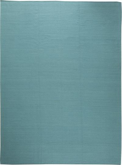Doris Leslie Blau Collection Turquoise Geometric Design Flat weave Viscose Rug
