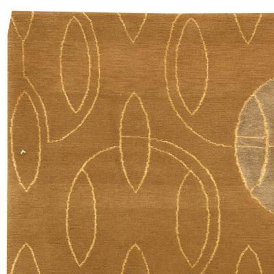 Doris Leslie Blau Collection Warm Brown and Gray Handmade Wool Rug