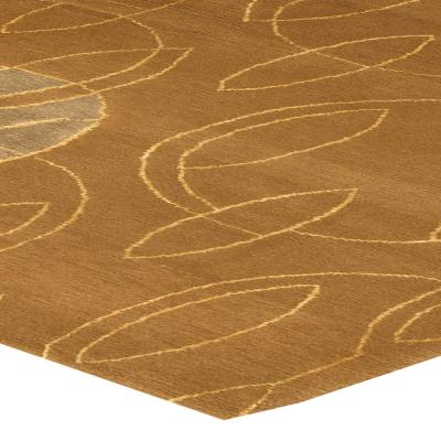 Doris Leslie Blau Collection Warm Brown and Gray Handmade Wool Rug