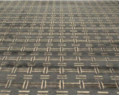 Doris Leslie Blau Large Moroccan Style Brown Wool Rug