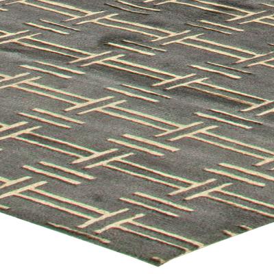 Doris Leslie Blau Large Moroccan Style Brown Wool Rug