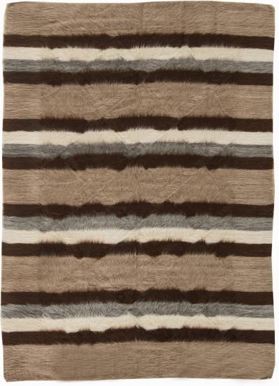 Doris Leslie Blau Taurus Collection Modern Striped Handmade Goat Hair Rug