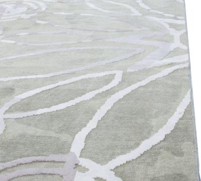 Doris Lesslie Blau Collection Extra large Abstract High low Silk Wool Rug