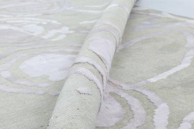 Doris Lesslie Blau Collection Extra large Abstract High low Silk Wool Rug