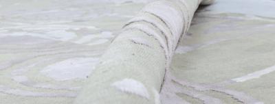 Doris Lesslie Blau Collection Extra large Abstract High low Silk Wool Rug