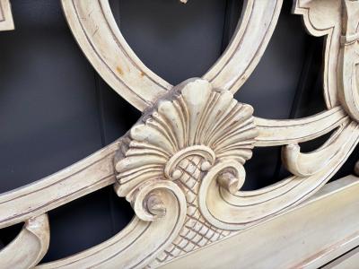 Dorothy Draper Amazing Hollywood Regency Kingsize Headboard Scroll Dorothy Draper