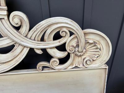 Dorothy Draper Amazing Hollywood Regency Kingsize Headboard Scroll Dorothy Draper