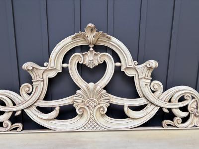 Dorothy Draper Amazing Hollywood Regency Kingsize Headboard Scroll Dorothy Draper