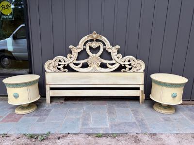 Dorothy Draper Amazing Hollywood Regency Kingsize Headboard Scroll Dorothy Draper