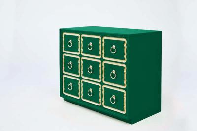 Dorothy Draper Authentic Dorothy Draper Espana Chest in Emerald Green