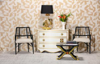 Dorothy Draper DOROTHY DRAPER VIENNESE COLLECTION CHEST LACQUERED IN IVORY CIRCA 1963