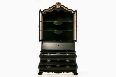 Dorothy Draper Dorothy Draper Lacquered Viennese Secretary Desk for Henredon circa 1963