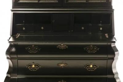 Dorothy Draper Dorothy Draper Lacquered Viennese Secretary Desk for Henredon circa 1963