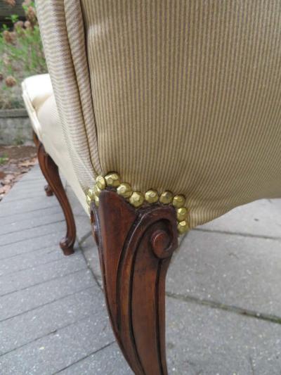 Dorothy Draper Elegant Regency Modern Cabriolet Leg Upholstered Bench Dorothy Draper