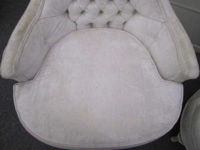 Dorothy Draper Fabulous Pair of Hollywood Regency Tufted High Back Chairs