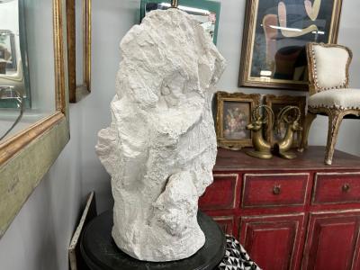 Dorothy Draper French Organic Modern Serge Roche Inspired Plaster Lamp