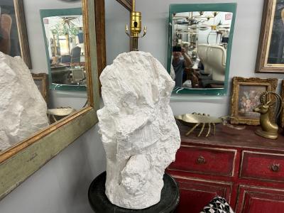 Dorothy Draper French Organic Modern Serge Roche Inspired Plaster Lamp