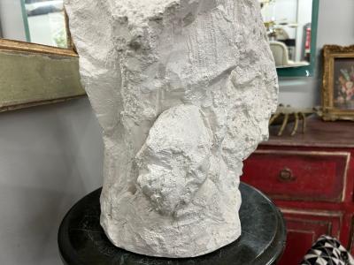 Dorothy Draper French Organic Modern Serge Roche Inspired Plaster Lamp