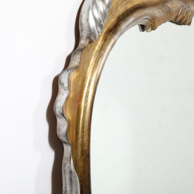 Dorothy Draper Hollywood Gold and Silver Gilt Wood Mirror by Dorothy Draper