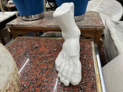 Dorothy Draper Large French Neoclassical Style Plaster Foot Sculpture