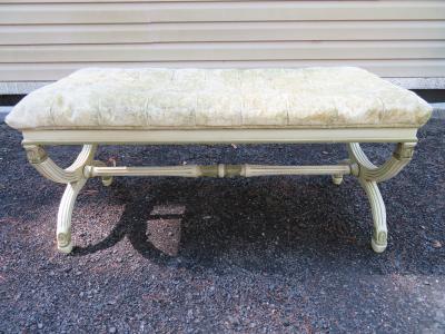 Dorothy Draper Lovely Dorothy Draper Biscuit Tufted Bench Hollywood Regency