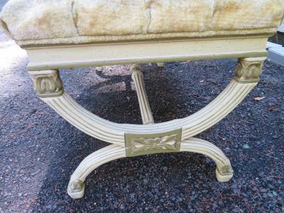 Dorothy Draper Lovely Dorothy Draper Biscuit Tufted Bench Hollywood Regency